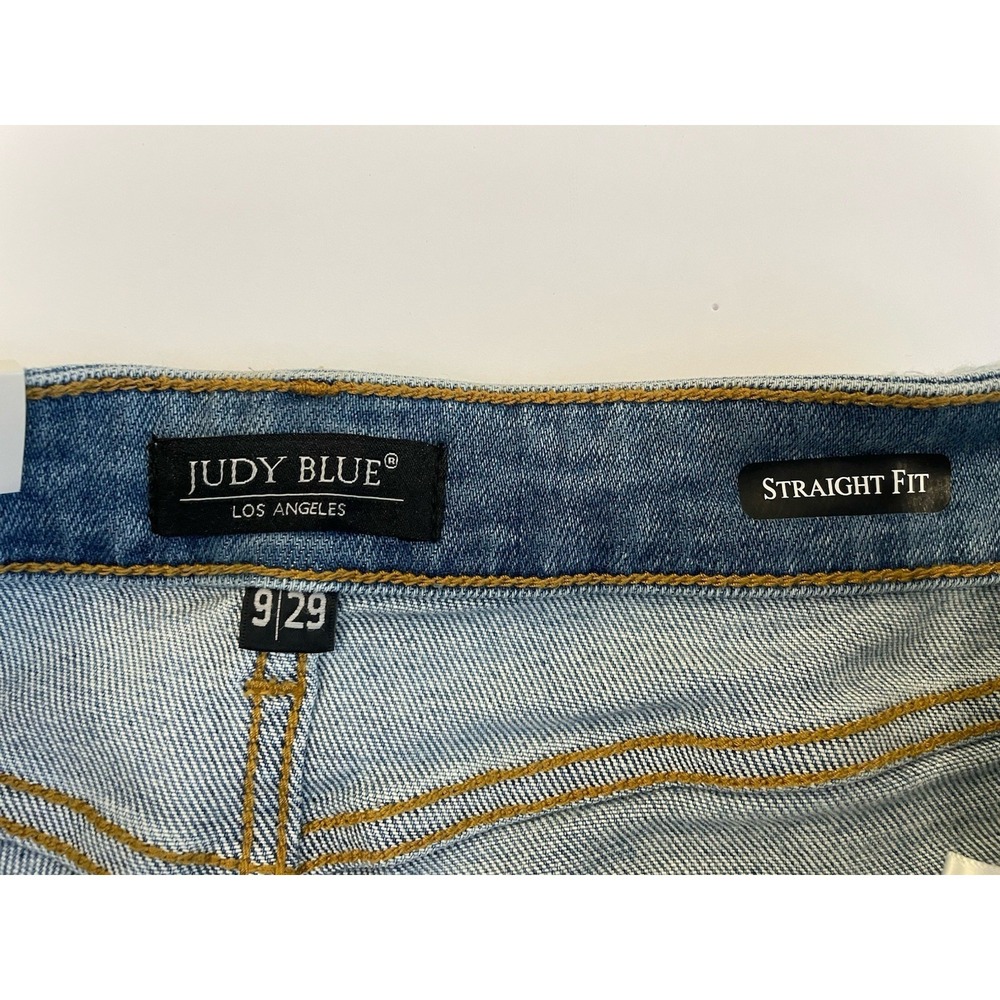 NEW Judy Blue Straight Fit Jeans Womens 9/29 Blue Stretch Mid Rise J882451MD - Picture 4 of 9